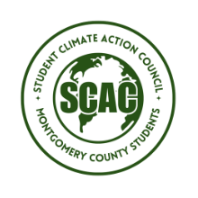 The Student Climate Action Council (SCAC), formed in 2023, is a council of 18 students working with MCPS to represent clusters of the county to advance sustainability initiatives and create a greener school system by holding MCPS accountable for their climate goals.